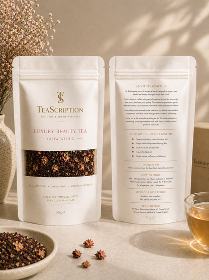 Luxury Beauty Tea - 'Glow Within'  Pre Order - Limited First Release 1-2 Week Shipping
